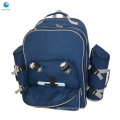 Picnic Backpack Bag with Insulated Cooler Compartment Dinnerware Picnic Pad Detachable Wine Holder